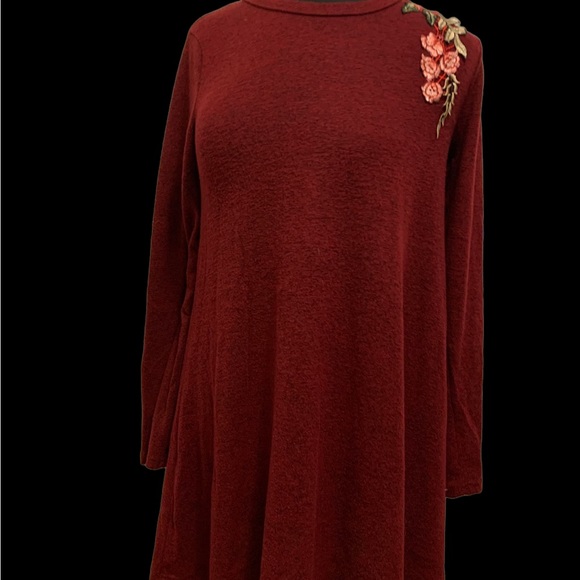 5 for $30.  Justify Burgundy Knit Dress - Picture 5 of 11